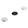 U Brands High Energy Magnets, Circle, Silver, 1.25" Dia, PK12 2911U00-12